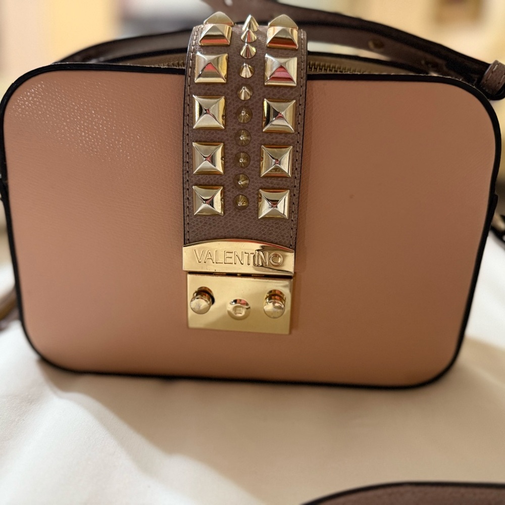 Valentino Blush and Gold Crossbody Bag